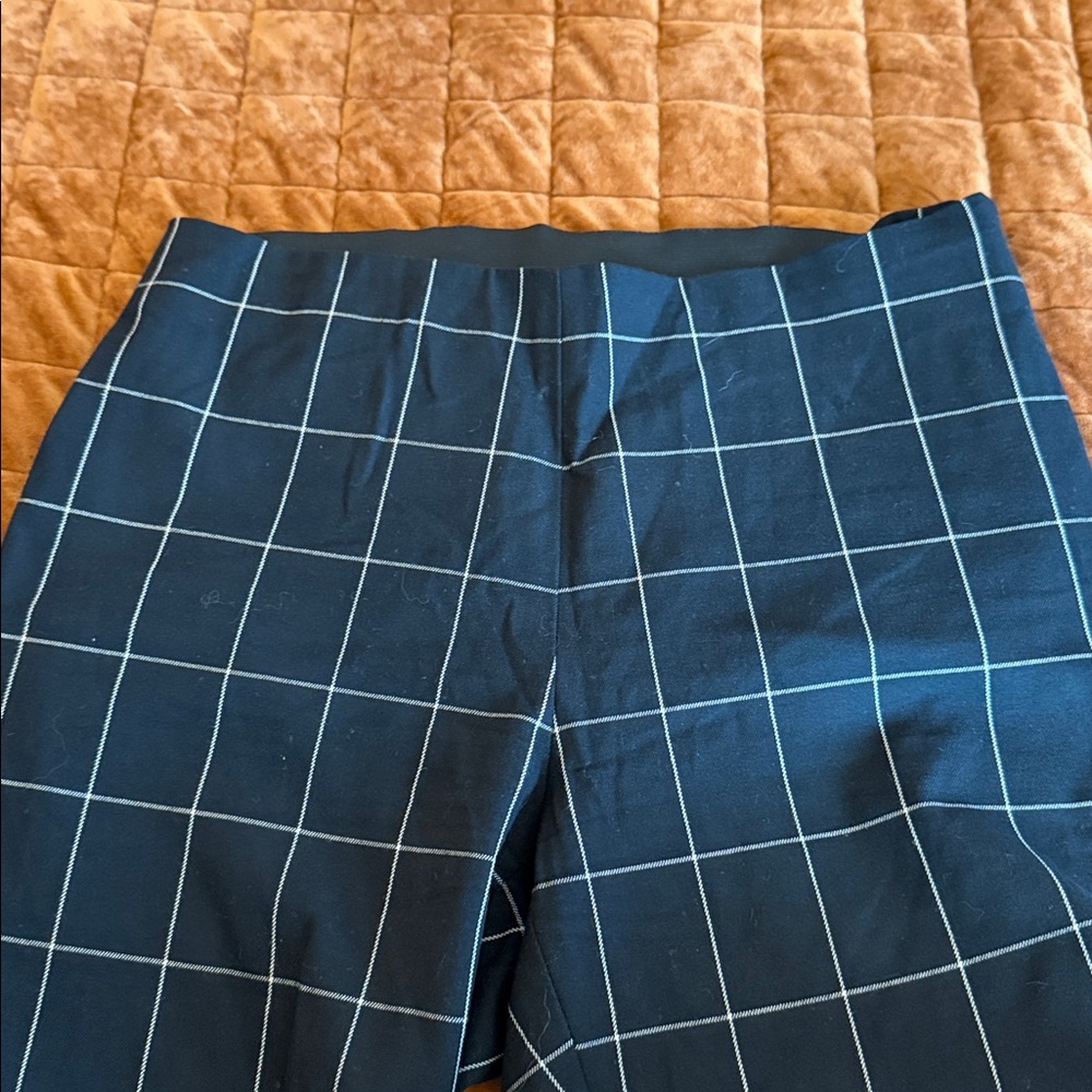 ✏️5/$25 a new day Women's Navy Checkered Trousers - Picture 2 of 3